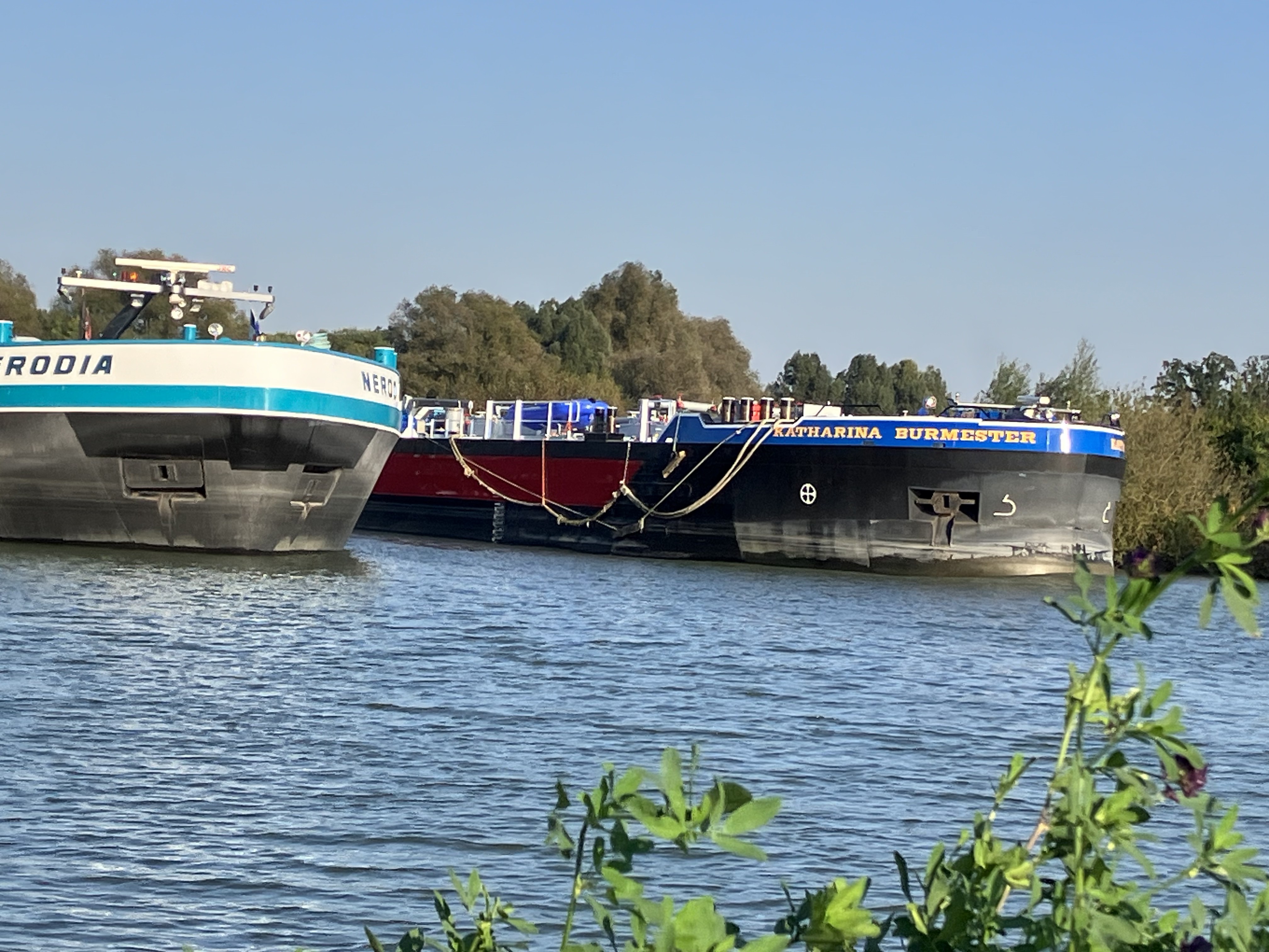 Frachtschiffe auf dem Datteln-Hamm-Kanal - Datteln-Hamm-Kanal bei Werne und Rünthe