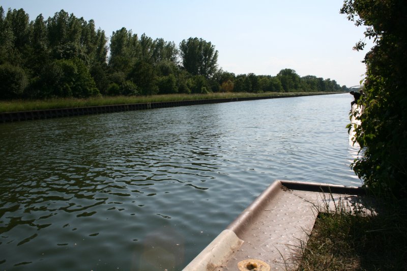Badestelle Wildausstieg kurz vor Tiebaumbrücke Datteln-Hamm-Kanal - Datteln-Hamm-Kanal zwischen Hamm und Lünen